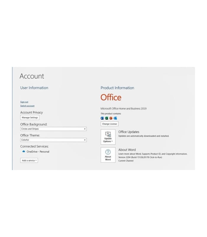 Microsoft Office 2019 Home & Business – License For Mac