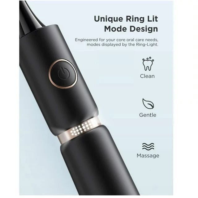 P11 Ultrasonic Electric Toothbrush with 8 Brush Heads & Travel Case