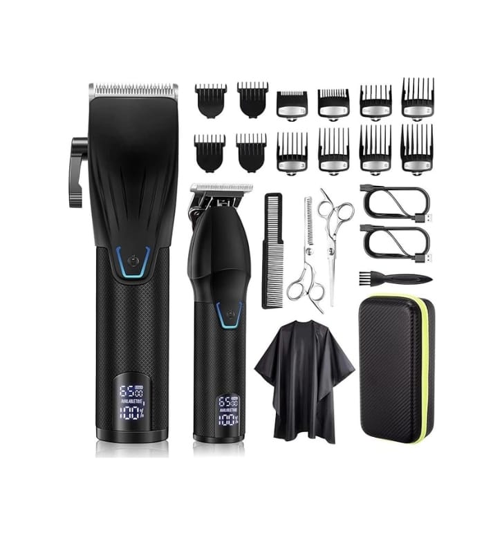 Suttik Professional Hair Clipper and Trimmer Set, Barber Clippers Set for Men Professional Kit