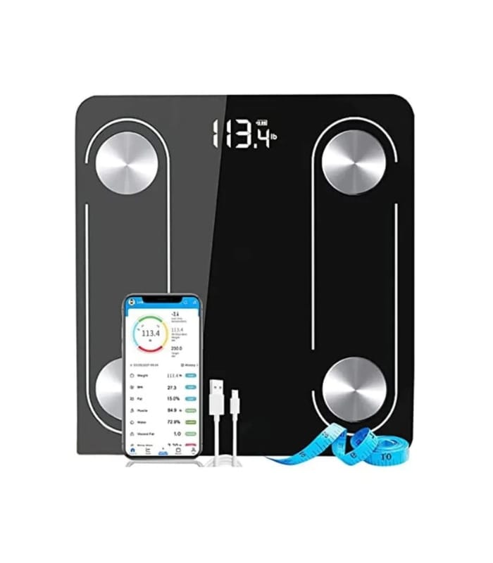 Tempered Glass 180Kg Bathroom Body Weight Scale Digital Electronic Weighing Bluetooth Scale