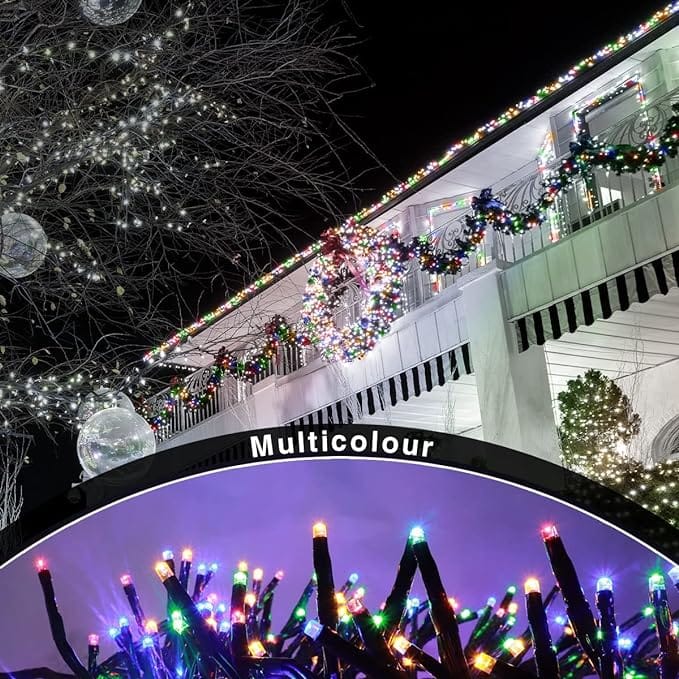 Ansio Fairy Lights Outdoor Indoor 6 m 480 LED Cluster Fairy Lights Christmas Tree Lights Power