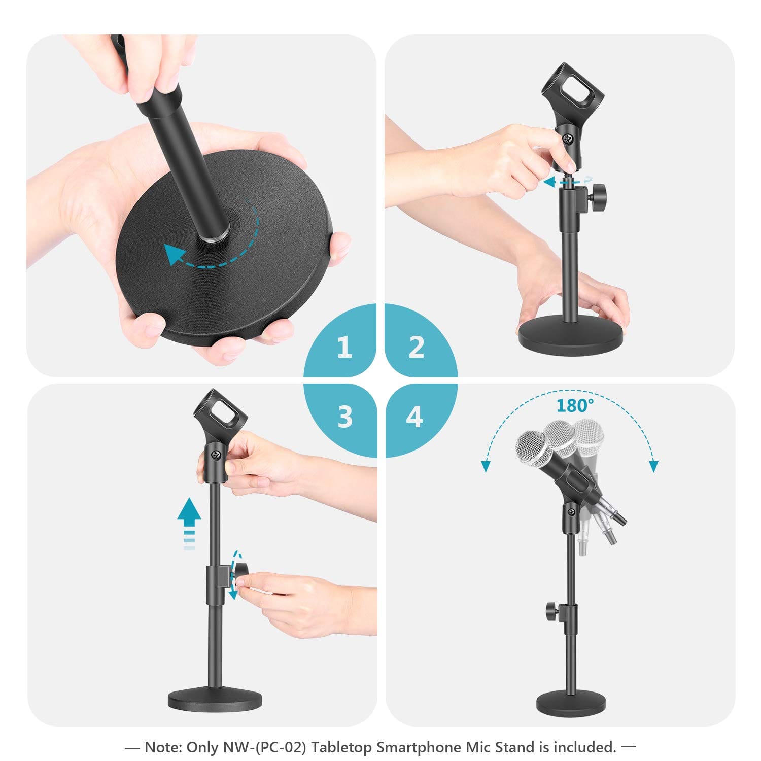 NEEWER NW-PCO2 Stable Desktop Mic Stand