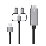 Onten Lightning/ USB-C/ microUSB To HDMI Cable 1.8M OTN-7537A