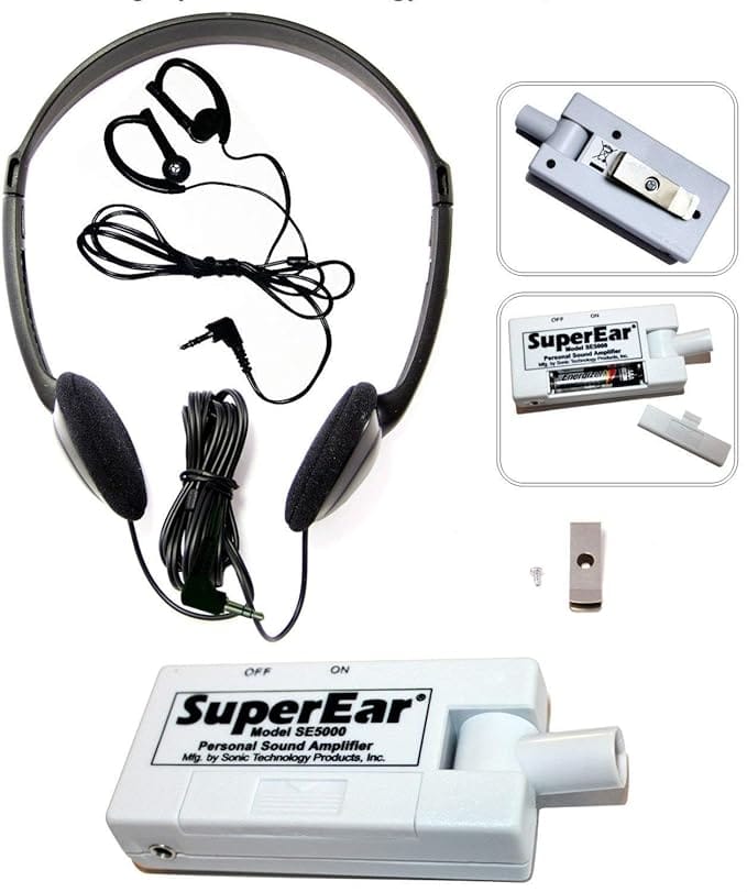 Personal Sound Amplifier Model SE5000 (PSAP), 50dB Pocket Size Audio Amplifier with Headphones