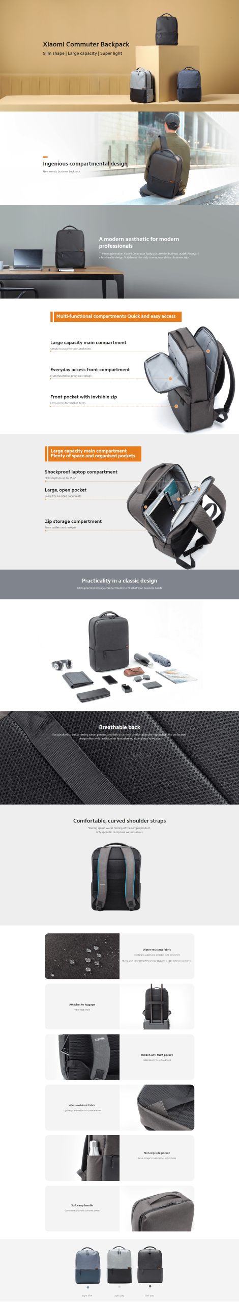 Xiaomi Commuter Backpack – Light Blue