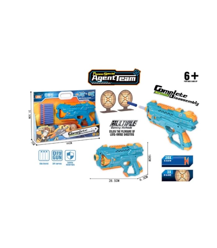 JPL Soft Bullet Gun Puzzle Assembly Mini Gun