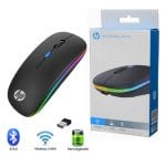 HP W10 Wireless RGB Bluetooth, Wireless, Rechargeable Slim Mouse